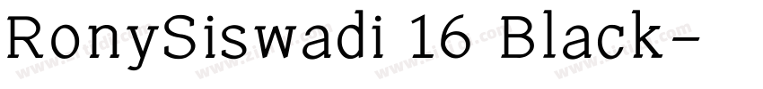 RonySiswadi 16 Black字体转换